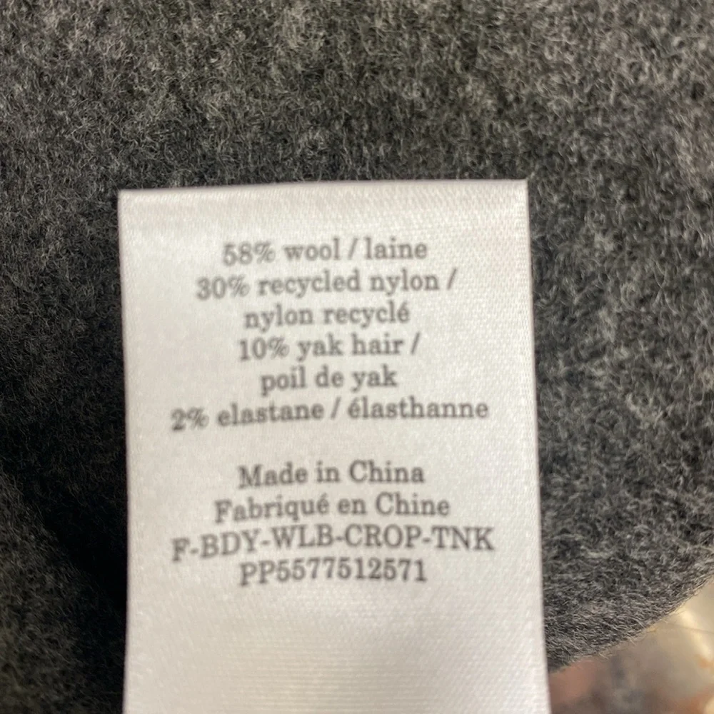 NWT Everlane The Cozy Stretch Tank Wool Alpaca Yak Blend Cropped Tank Top XS - Picture 10 of 14